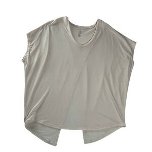Balance Collection Pink Open Back Athleisure Top V Neck‎ Cap Sleeve Size M